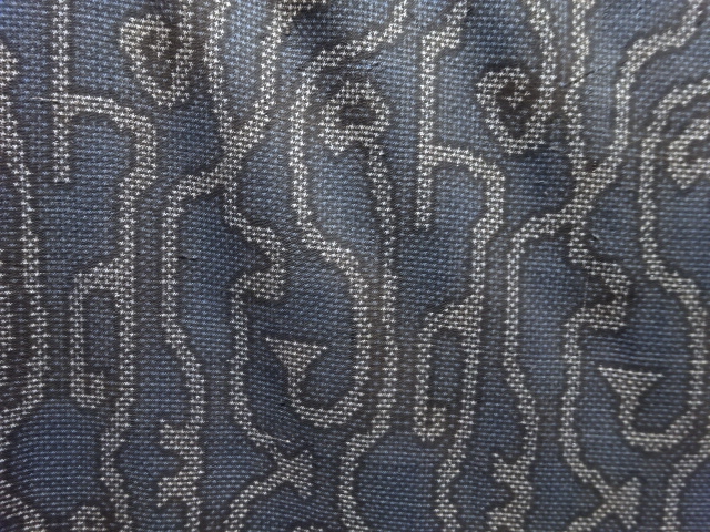 JAPANESE KIMONO / ANTIQUE KIMONO / SILK / DORO OSHIMA TSUMUGI / WOVEN FLOWER ARABESQUE / 5MARUKI